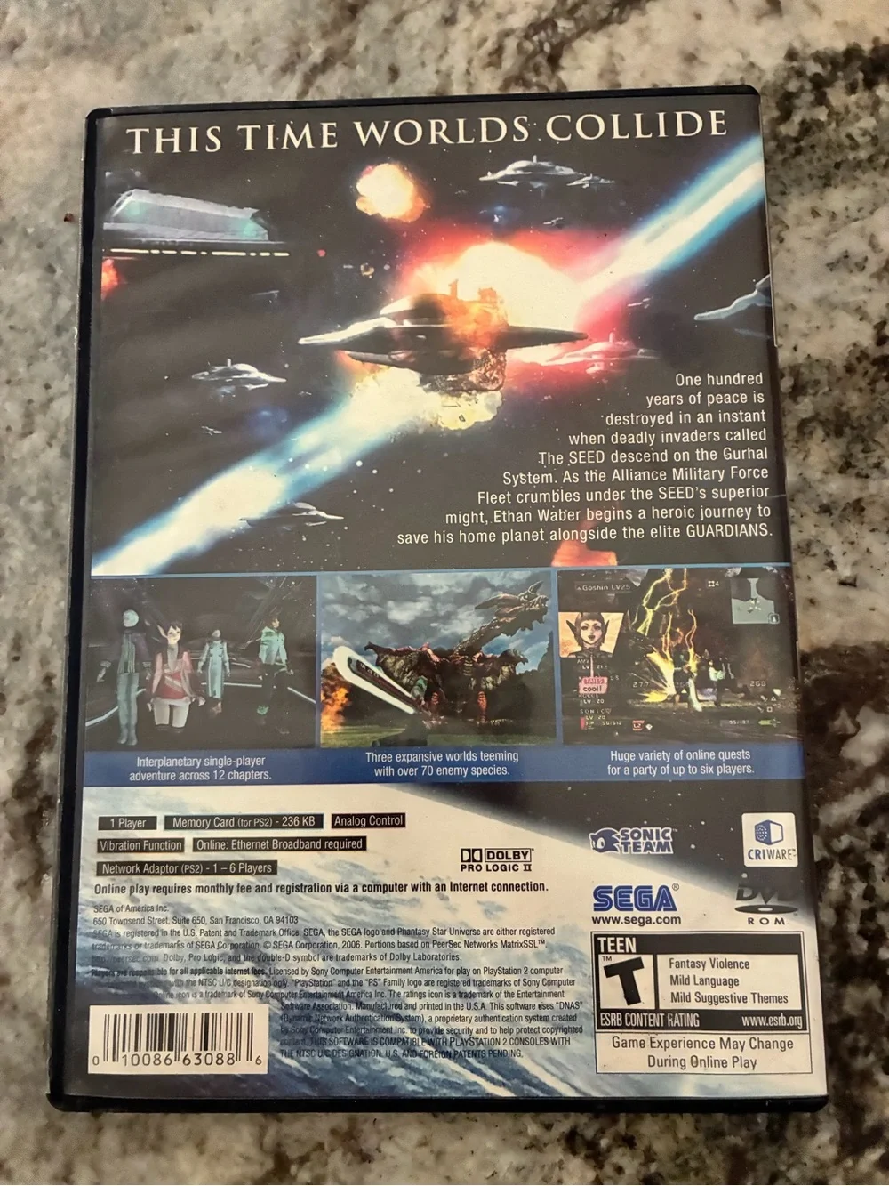 Phantasy Star Universe (PlayStation 2) - Black Cover
